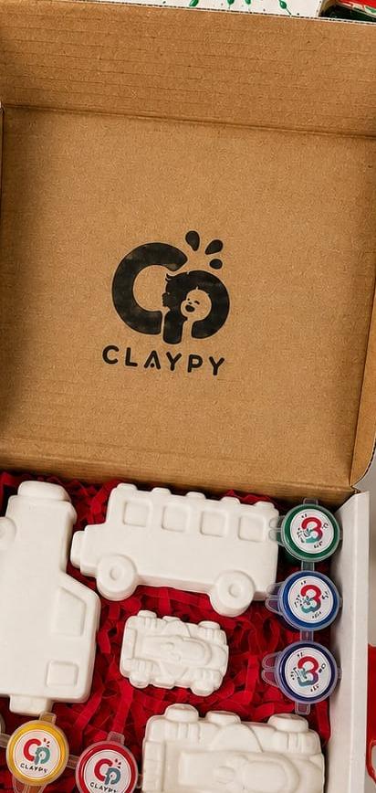 Claypy vehicles kit with paint palette